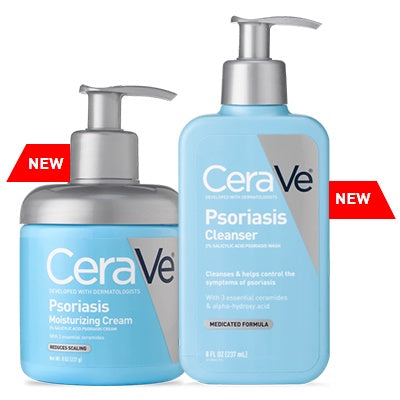 CERAVE Psoriasis Cleaser + Moisturizing Cream Bundle HA STORE