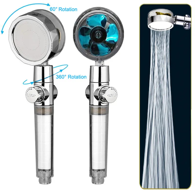 Pressurized Shower Head Turbine Shower Accessories One Piece Water Stop - MMLSTORE - Shop The Top Product & Fill Your Cart