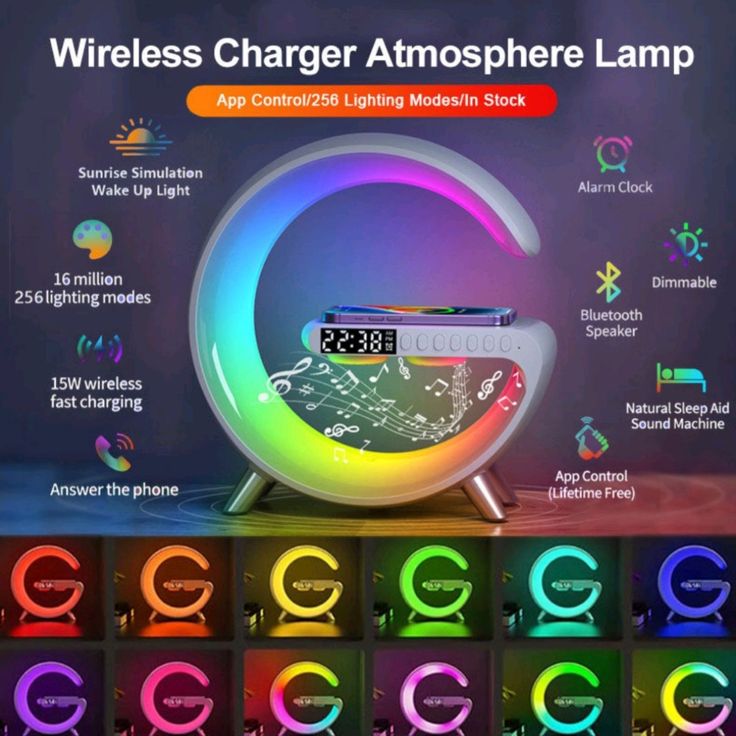 G Smart Station Lamp Sound System Wireless Charger HASTORE