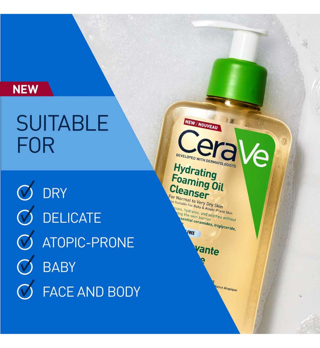 CeraVe Hydrating Foaming Oil Cleanser HA STORE