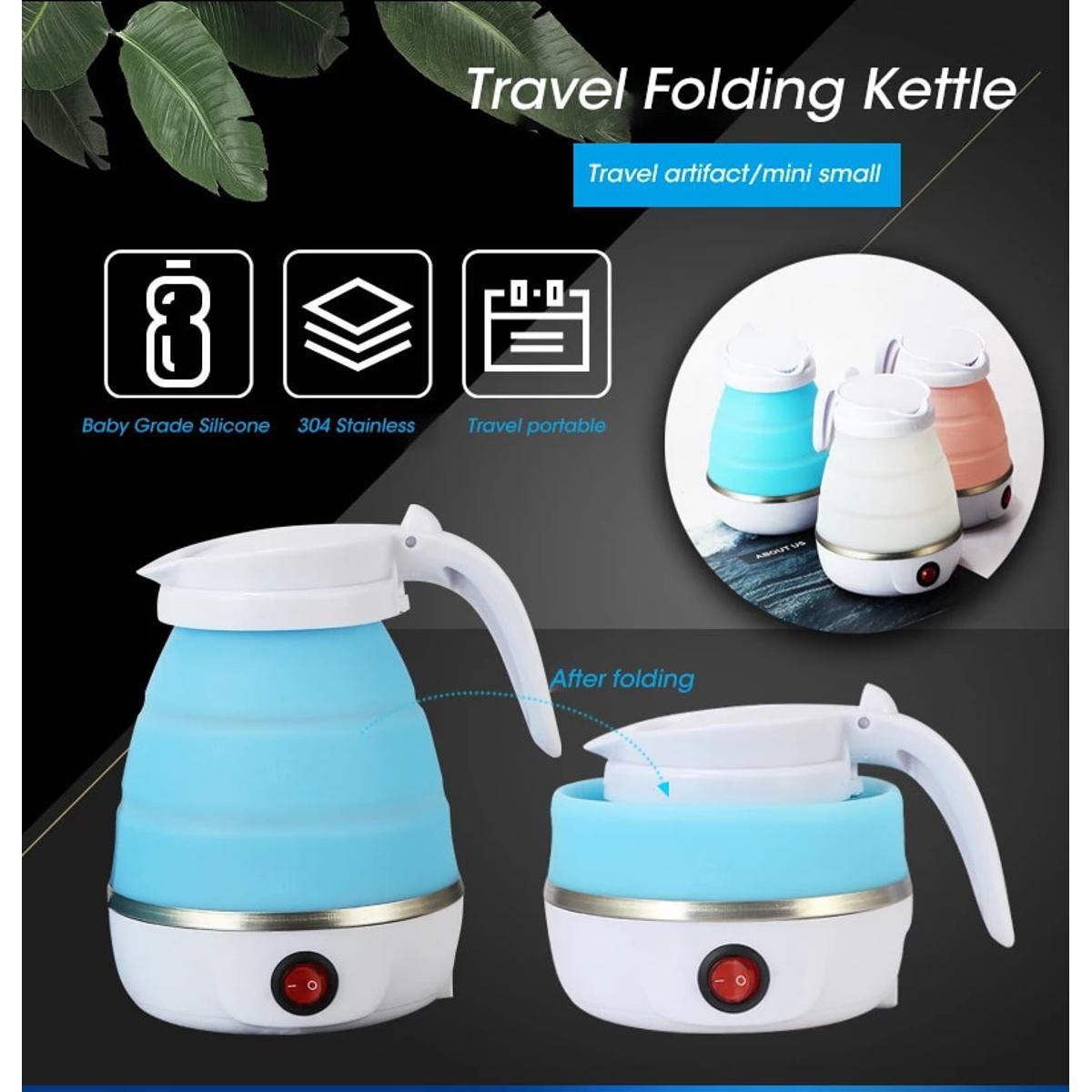 Foldable And Portable Teapot Water Heater Electric Kettle For Travel And Home Tea Pot Water Kettle Silica Gel Fast Water Boiling 600 Ml HASTORE